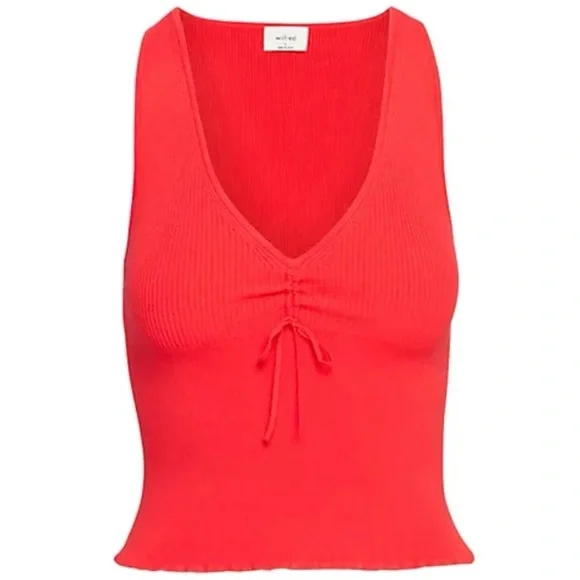 Aritzia Wilfred- V-Neck Tank with Front Bow Detail. Size: small - Picture 1 of 6